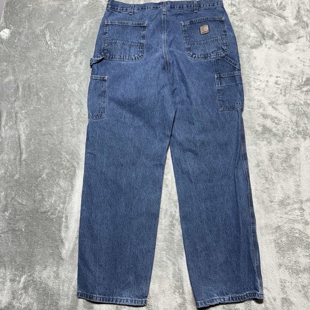 Carhartt Original Dungaree Fit Men's Work Jeans 38x32 (Meas. 36x32) Blue Denim